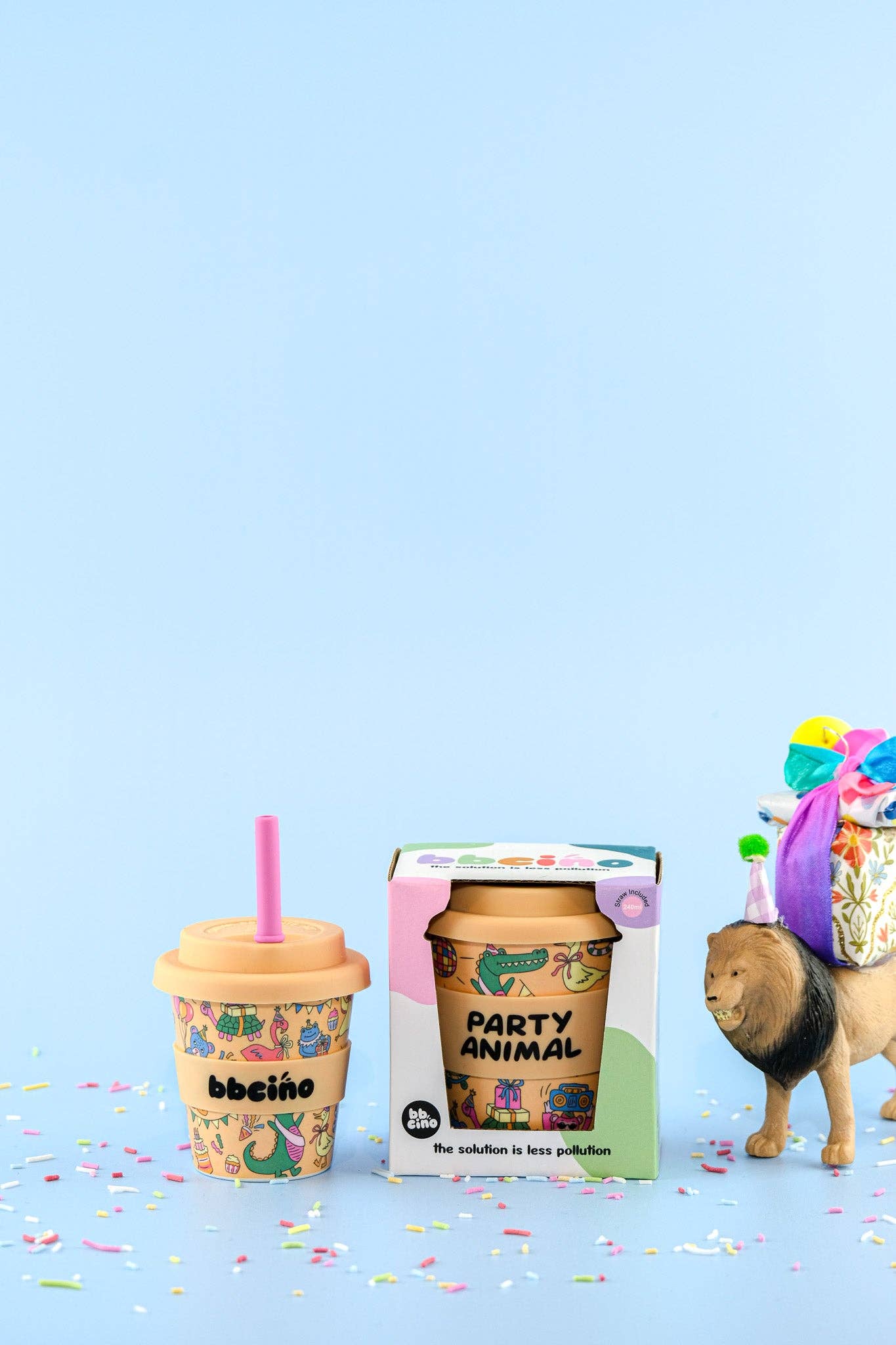 Party Animal Kids Keep Cup with straw - 240ml