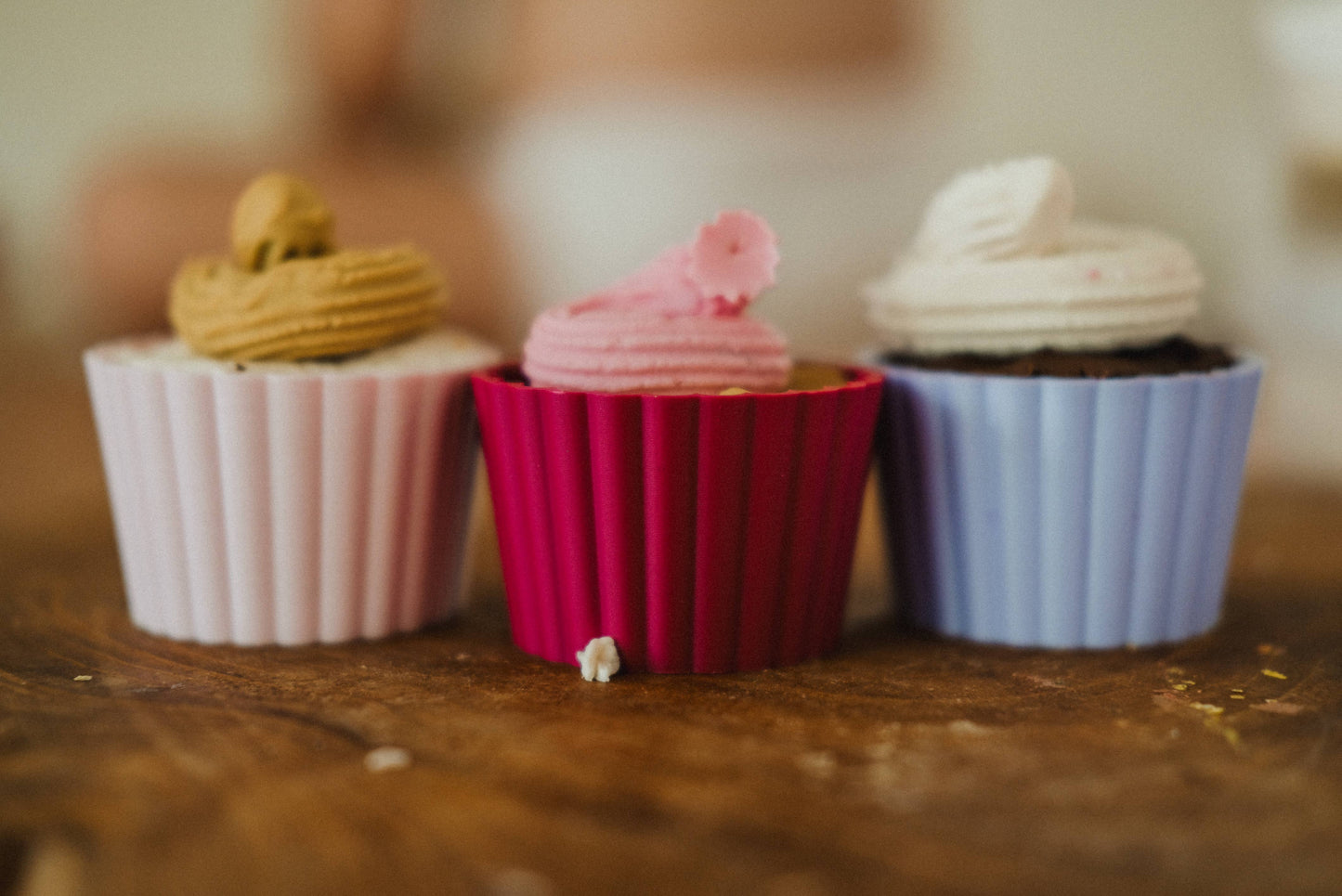 Cupcake Mould Set Berry Sweet - 3 Eco Sensory Tool