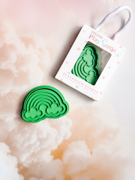 Eco Playdough Stamp | Rainbows (GREEN)