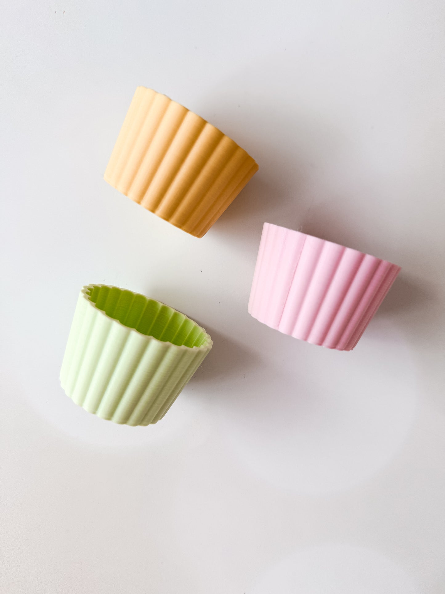 Cupcake Mould Set - 3 Pastel Eco Sensory Tool
