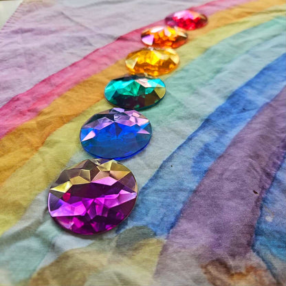 Jumbo 5cm Rainbow and Pastel Gems (12 pcs)