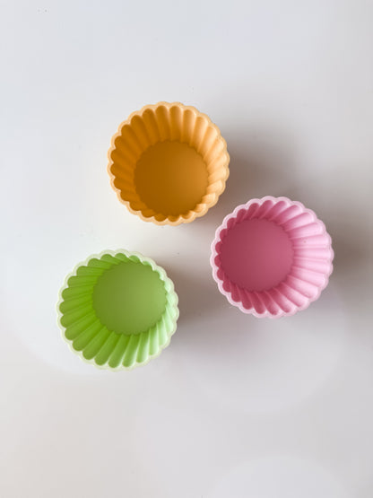 Cupcake Mould Set - 3 Pastel Eco Sensory Tool