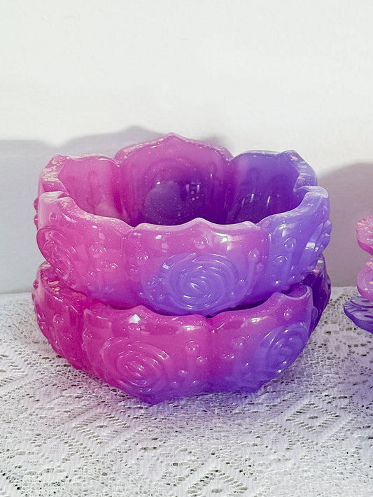 Pinky Purple Floral Bowl