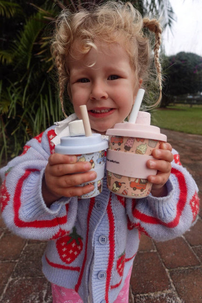 Scoops in Pink Kids Keep Cup with straw - 240ml