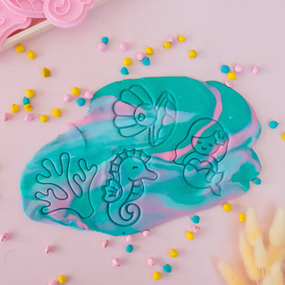Eco Playdough Stamp | Mermaid: Pink