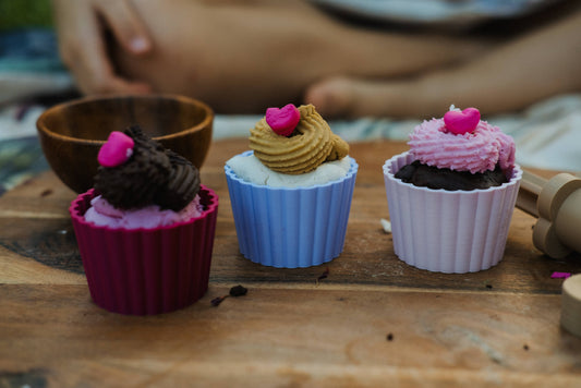 Cupcake Mould Set Berry Sweet - 3 Eco Sensory Tool
