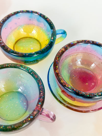 Rainbow Tea Cup Set