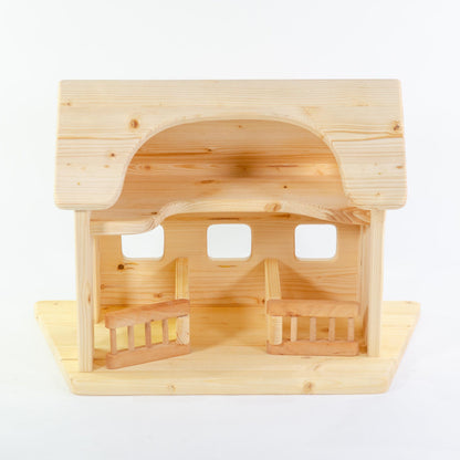 74005042 Drei Blatter Wooden Cattle Shed