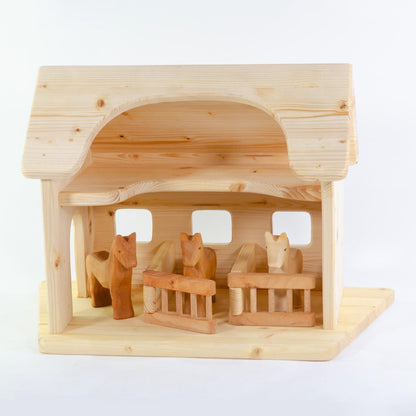 74005042 Drei Blatter Wooden Cattle Shed