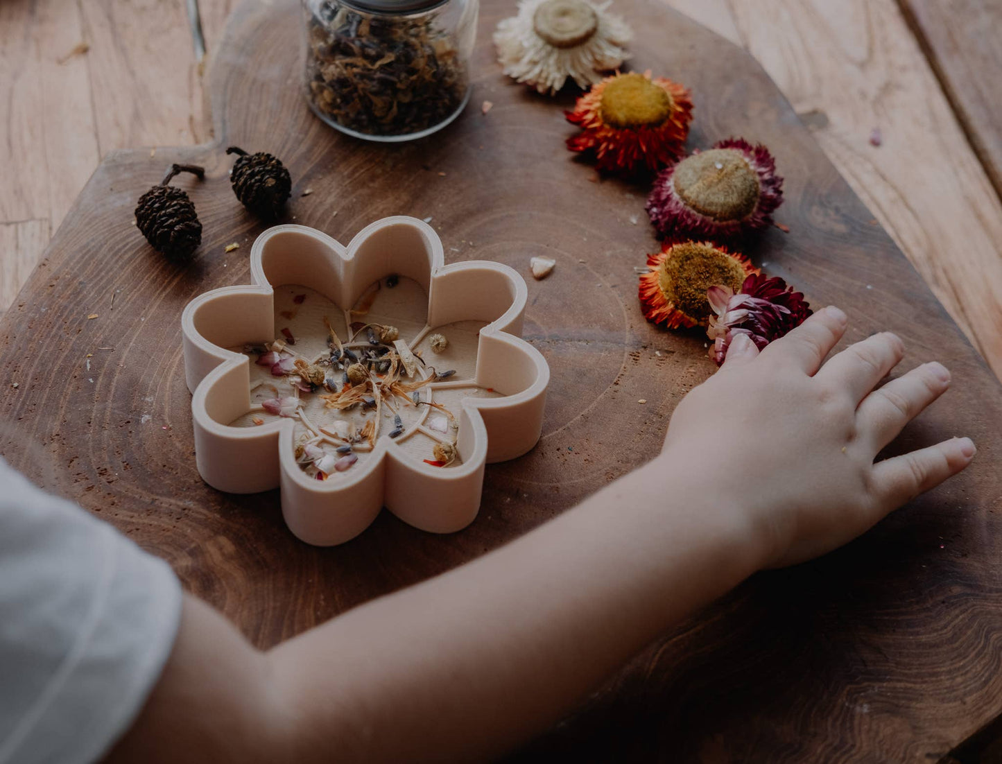 Flower Mould - Eco Sensory Tool - Orange