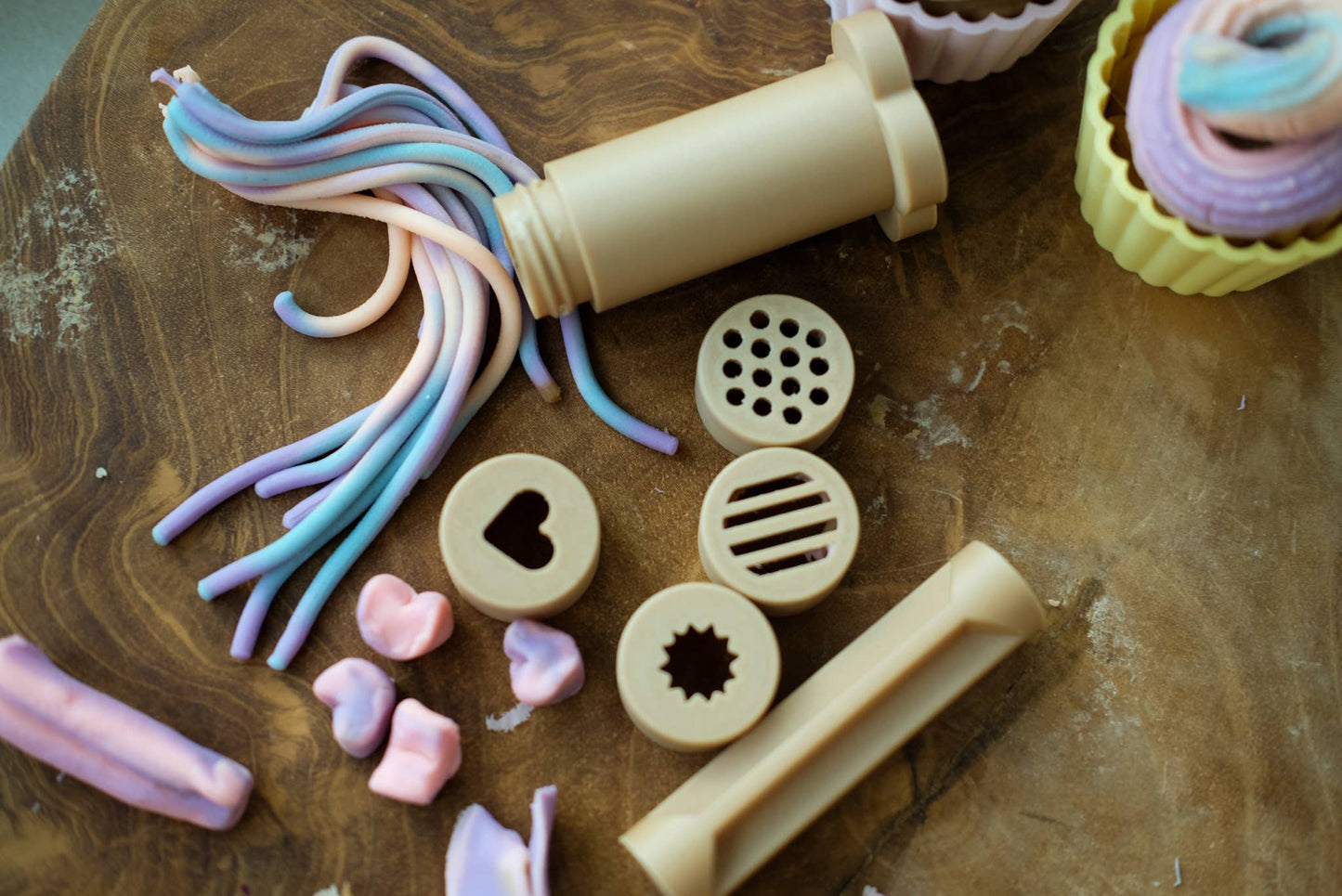 Eco Playdough Extruder – Sensory Tool for Fine Motor Play - Yellow