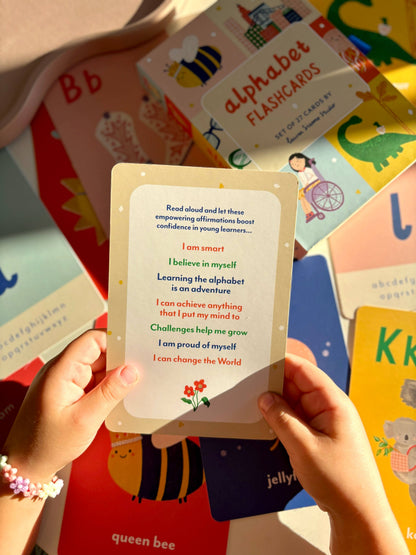 A-Z Illustrated Alphabet Flashcards - Kids Toys and Learning