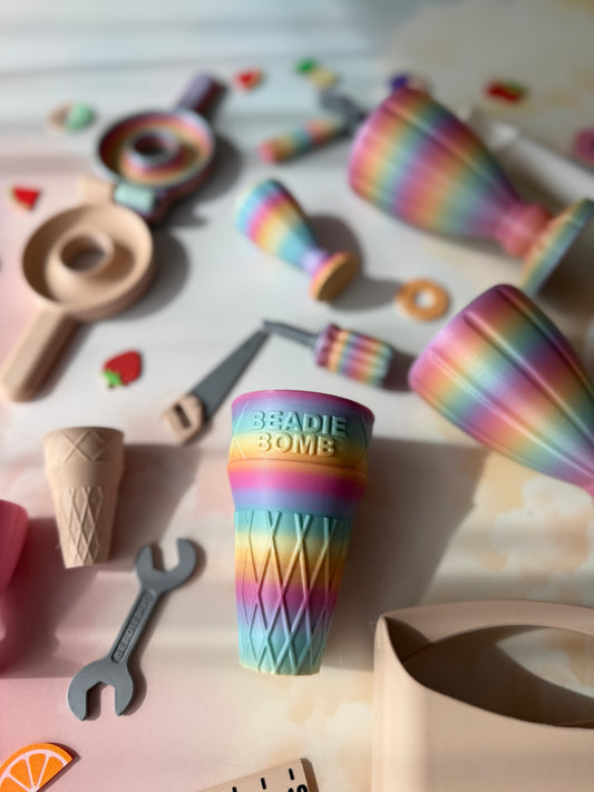 Jumbo Choc Bomb Icecream Cone - Rainbow