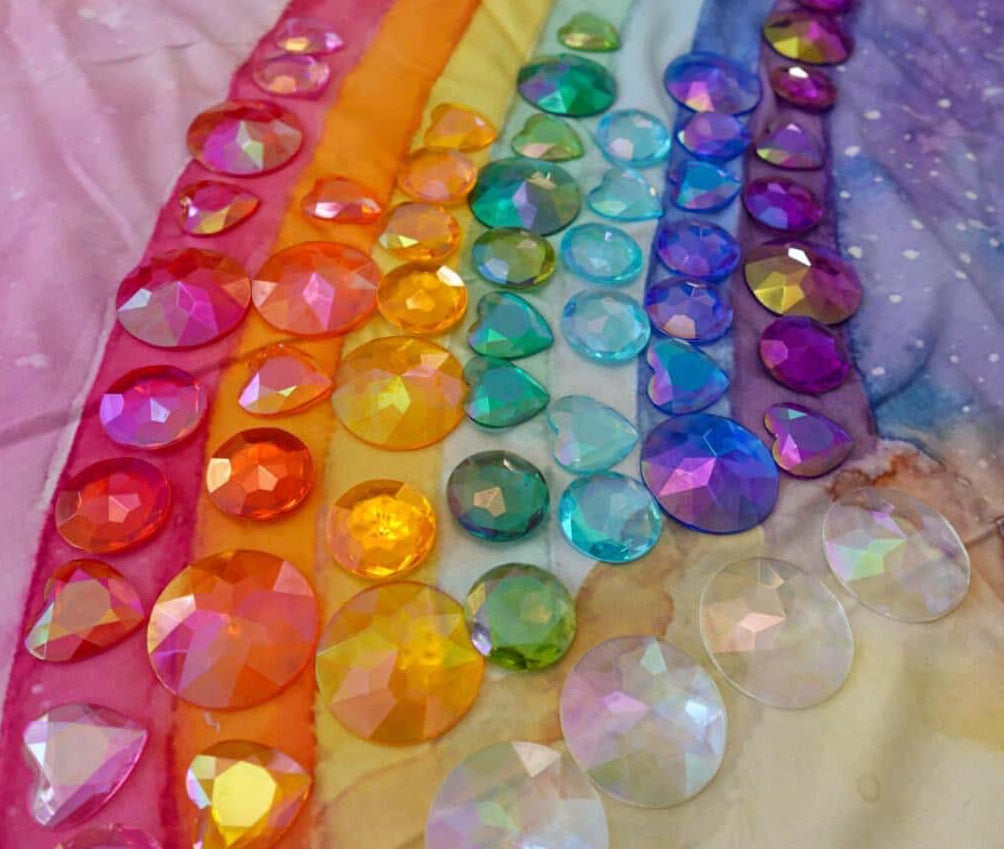 Jumbo 5cm Rainbow and Pastel Gems (12 pcs)