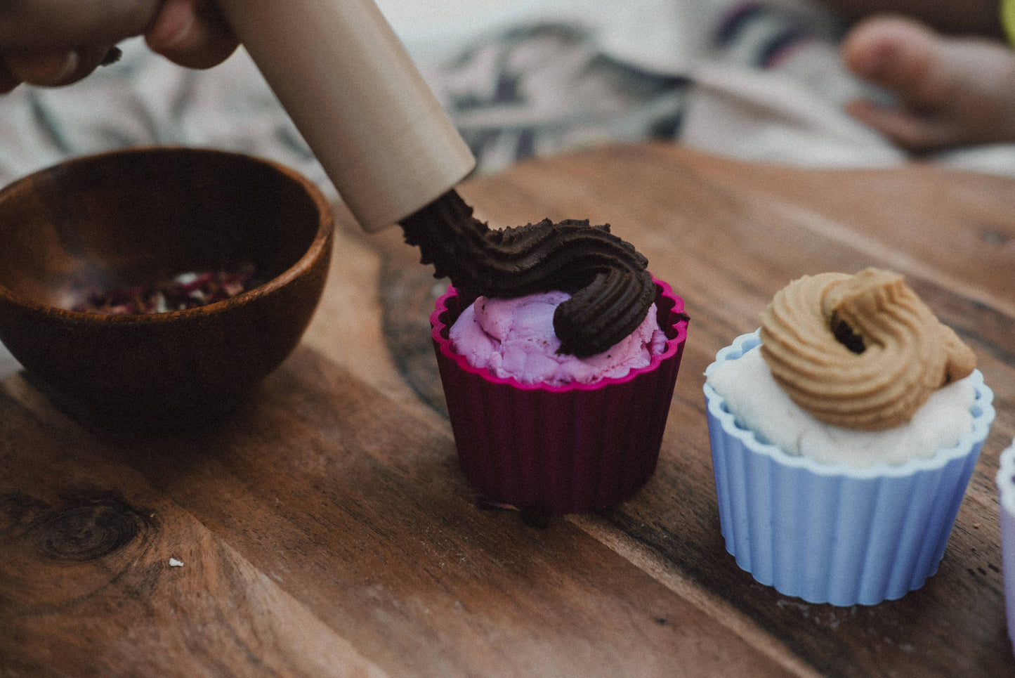 Cupcake Mould Set Berry Sweet - 3 Eco Sensory Tool