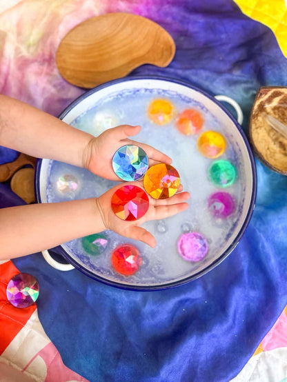 Jumbo 5cm Rainbow and Pastel Gems (12 pcs)