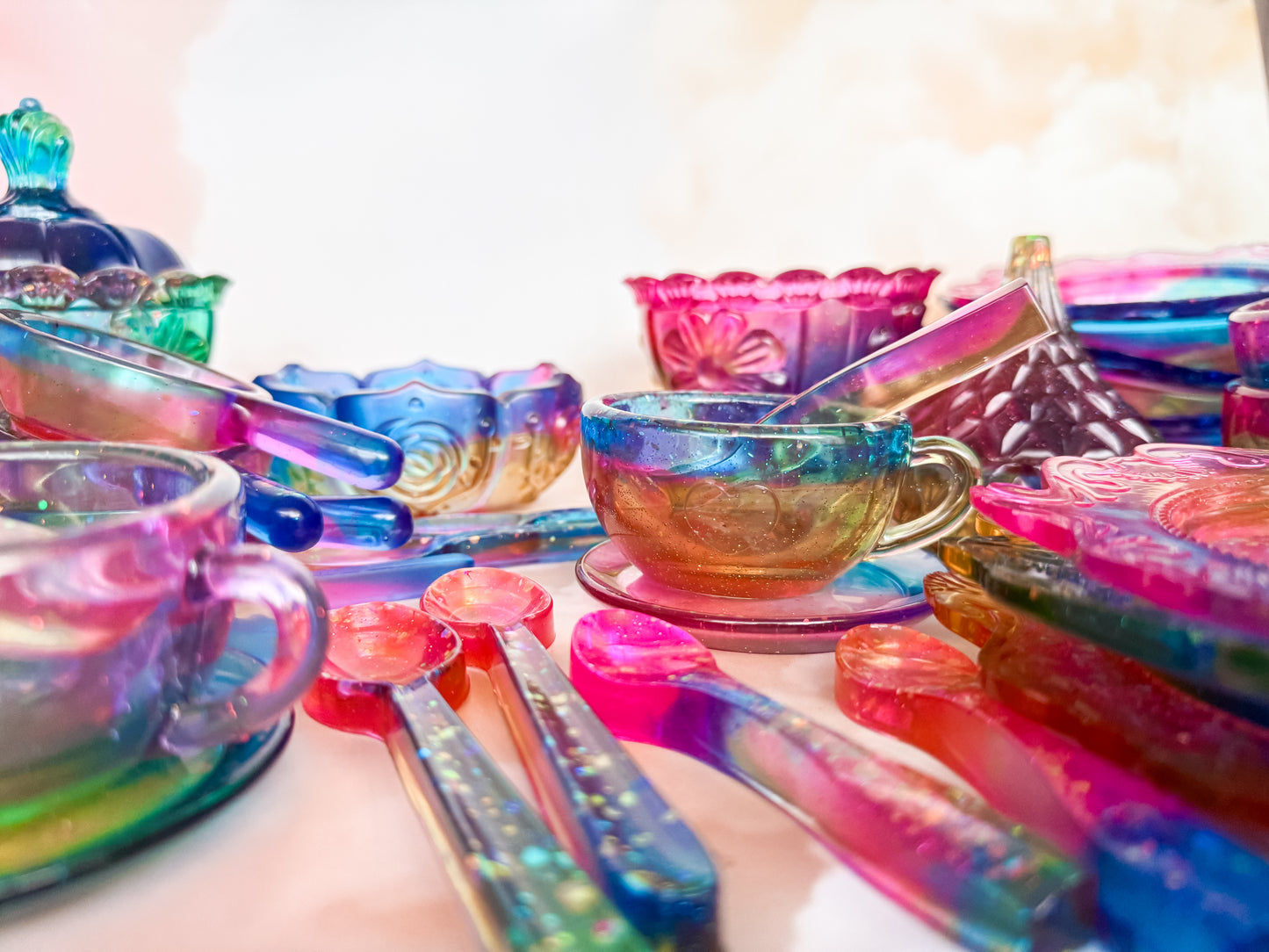 Rainbow Tea Cup Set