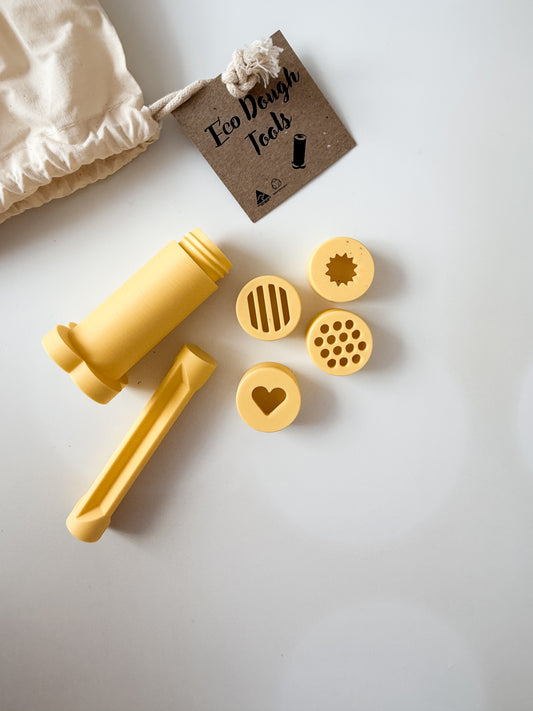 Eco Playdough Extruder – Sensory Tool for Fine Motor Play - Yellow
