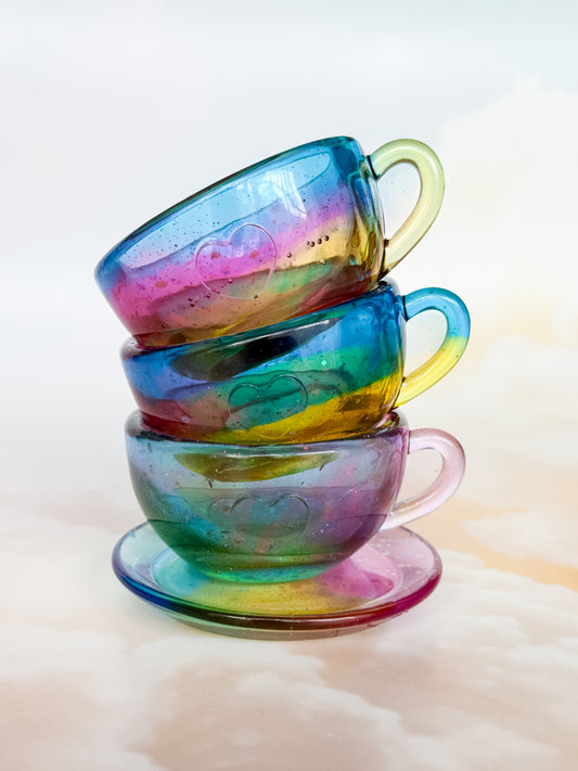 Rainbow Tea Cup Set