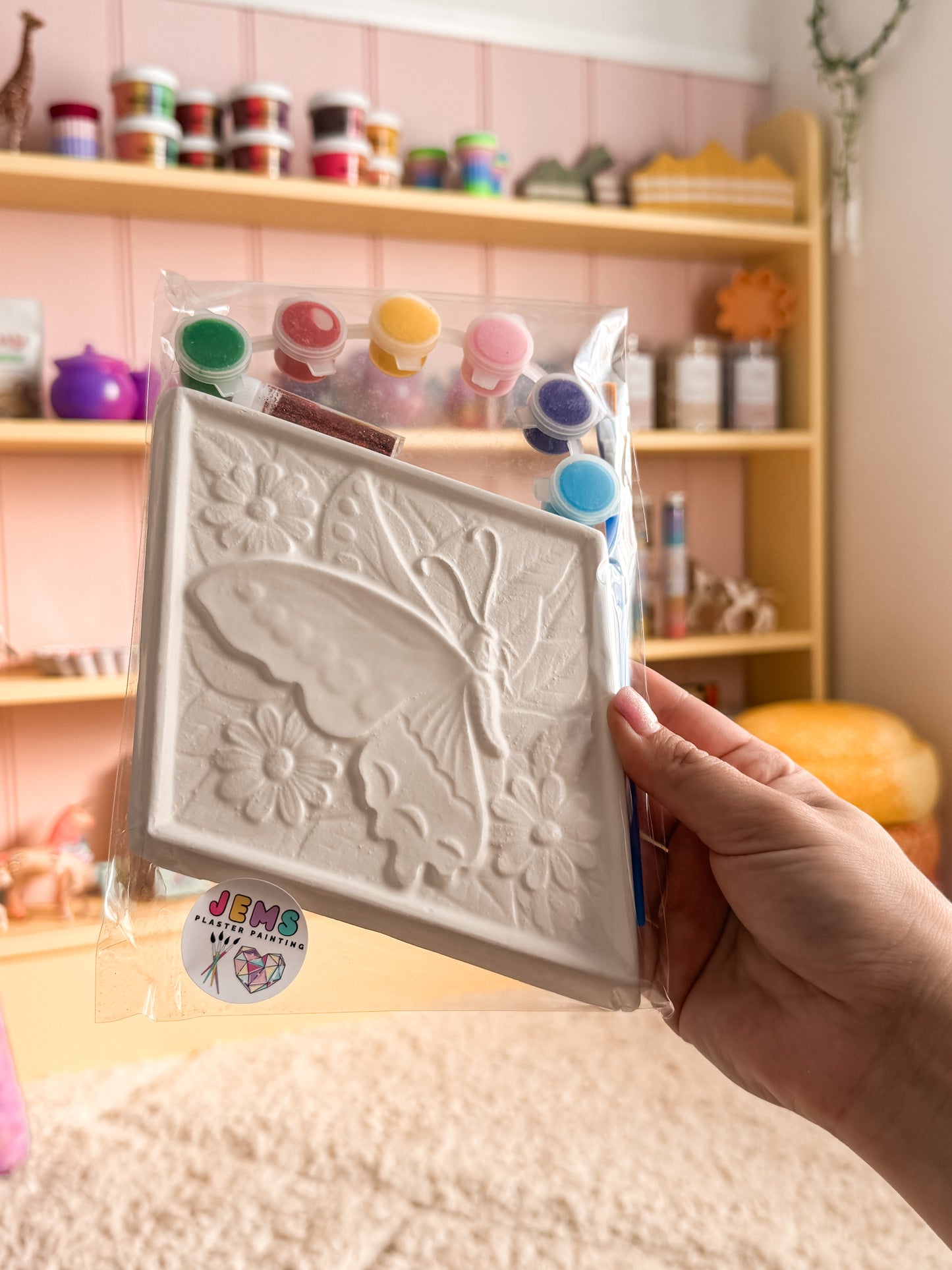 Large Butterfly Plaster Plaque