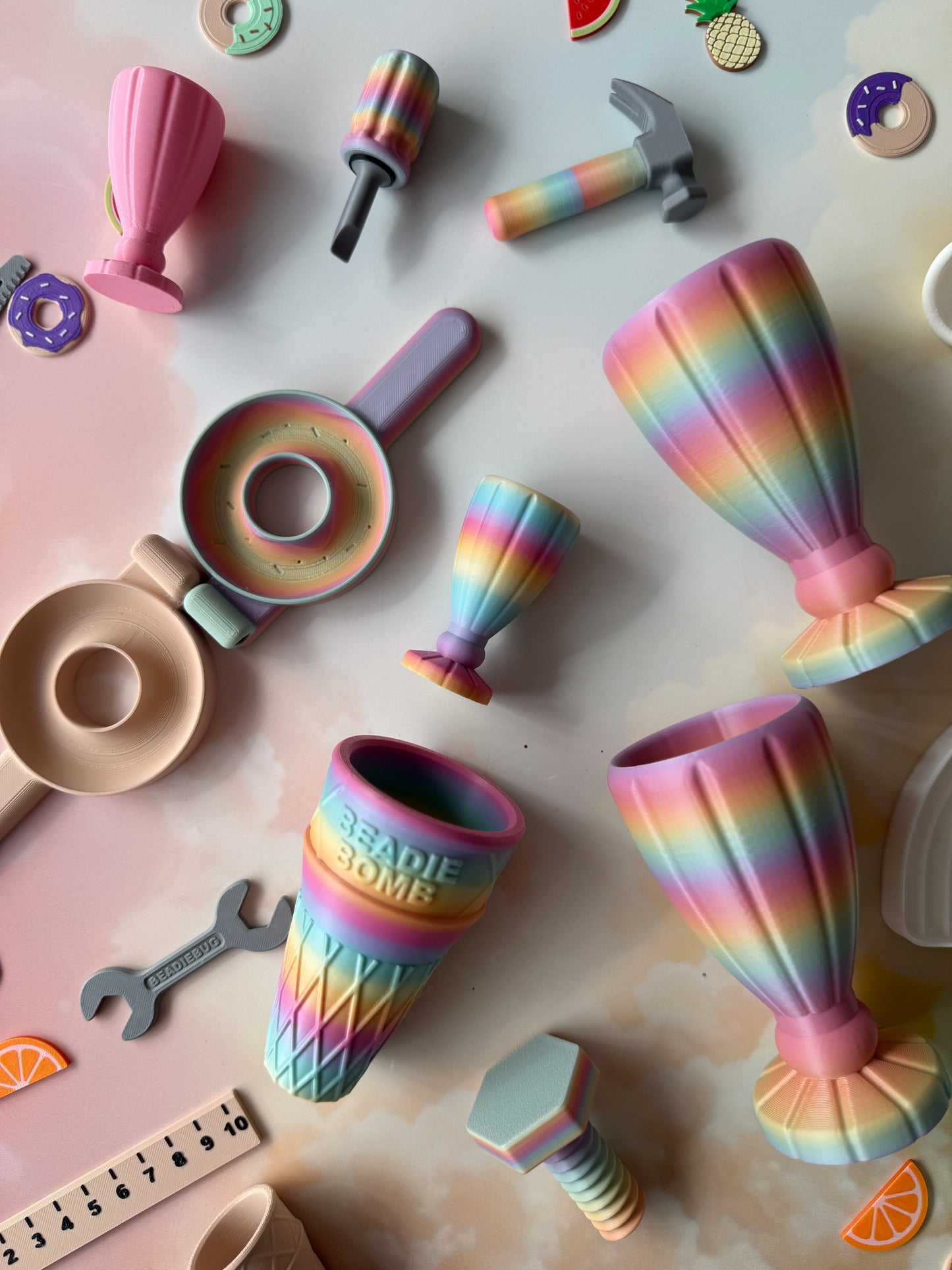 Jumbo Choc Bomb Icecream Cone - Rainbow
