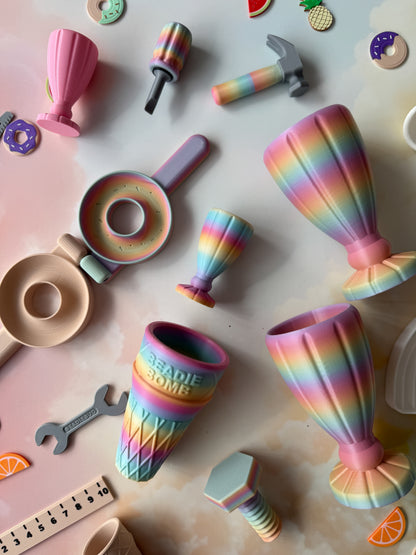 Jumbo Choc Bomb Icecream Cone - Rainbow