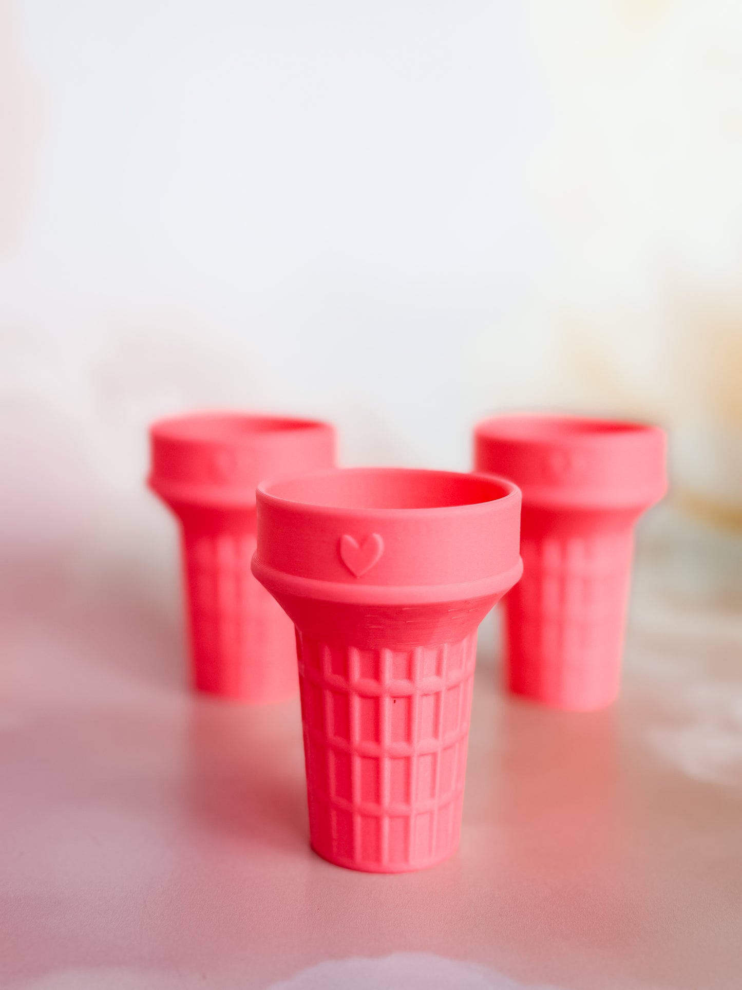 Ice Cream Cone (Neon / Bright Pink)