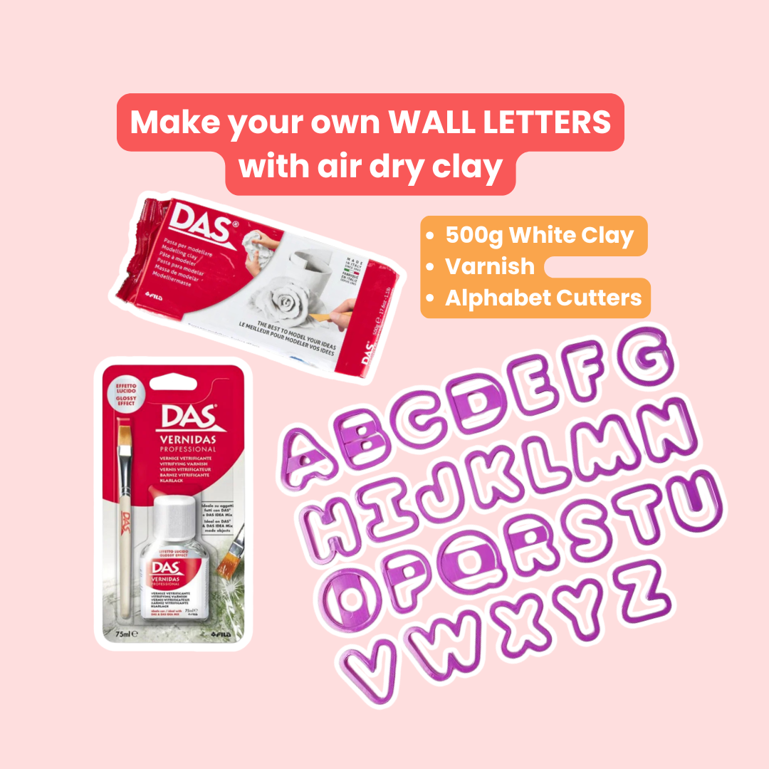 DIY Air Dry Clay Letters Kit