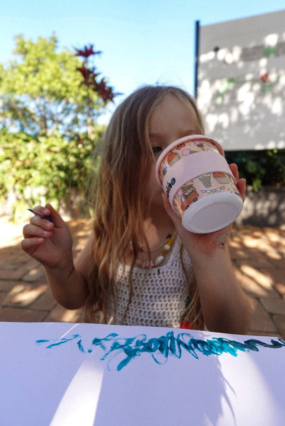Scoops in Pink Kids Keep Cup with straw - 240ml