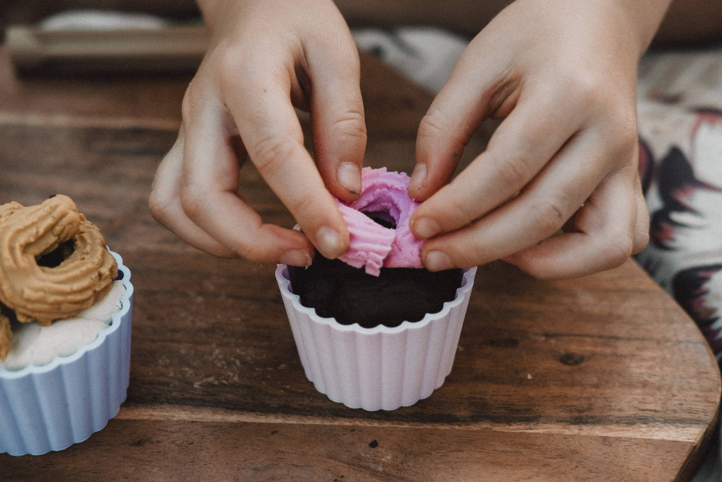 Cupcake Mould Set Berry Sweet - 3 Eco Sensory Tool