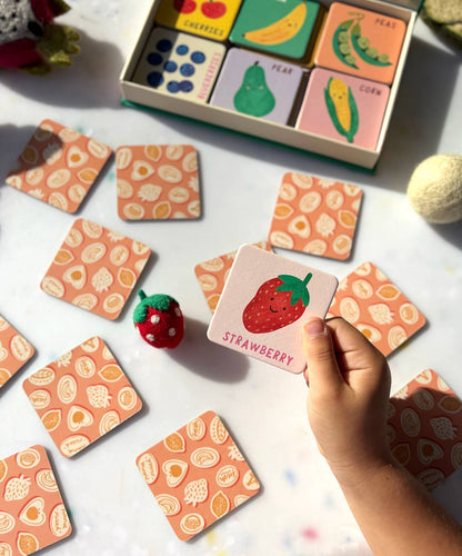 Fruit and Veg Memory & Matching Game - Kids Educational Gift