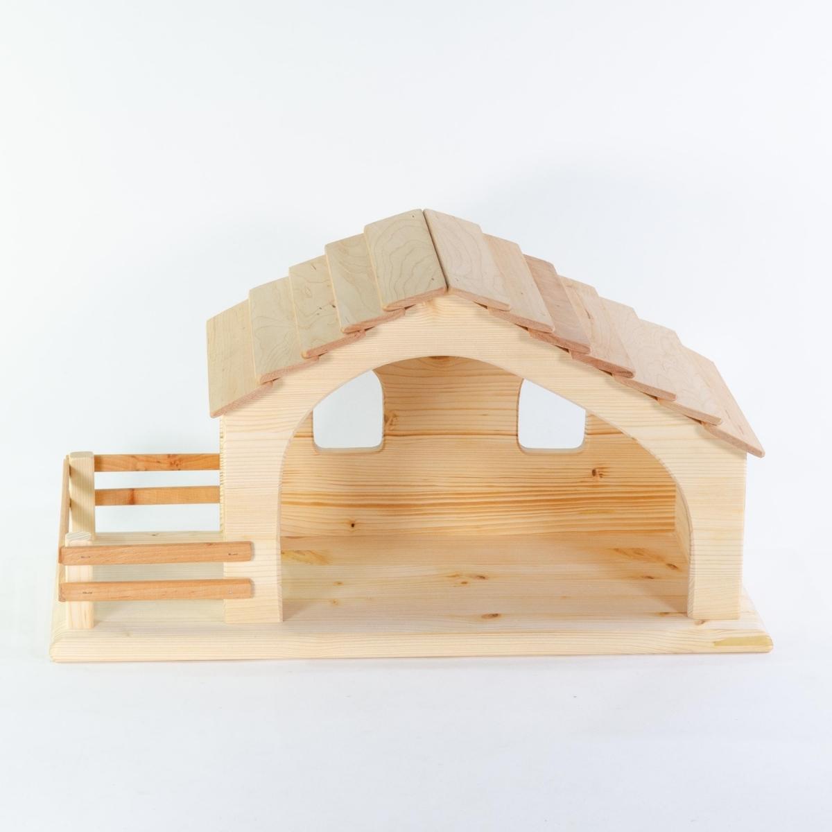 74005018 Drei Blatter Wooden Nativity Stable Large