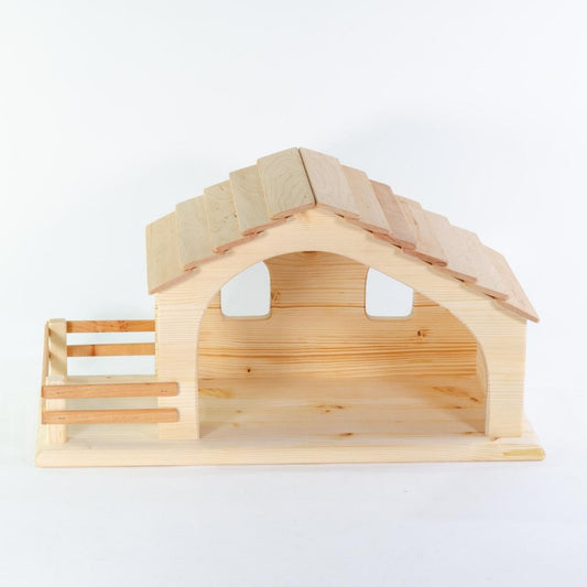 74005018 Drei Blatter Wooden Nativity Stable Large