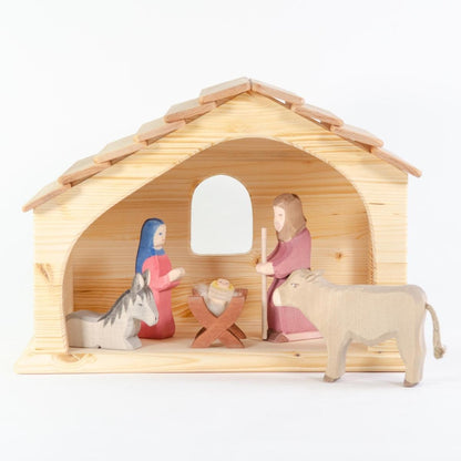 DB-5016 Drei Blatter Wooden Nativity Stable Small