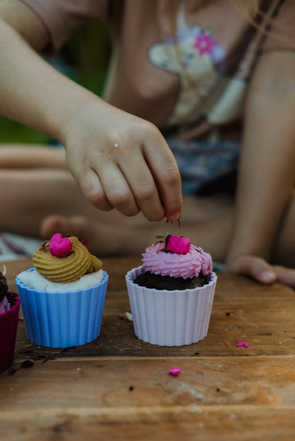 Cupcake Mould Set Berry Sweet - 3 Eco Sensory Tool