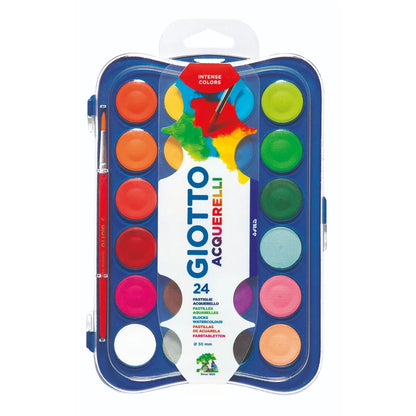 GIOTTO Watercolour Paint Set |  24 Colours + Brush