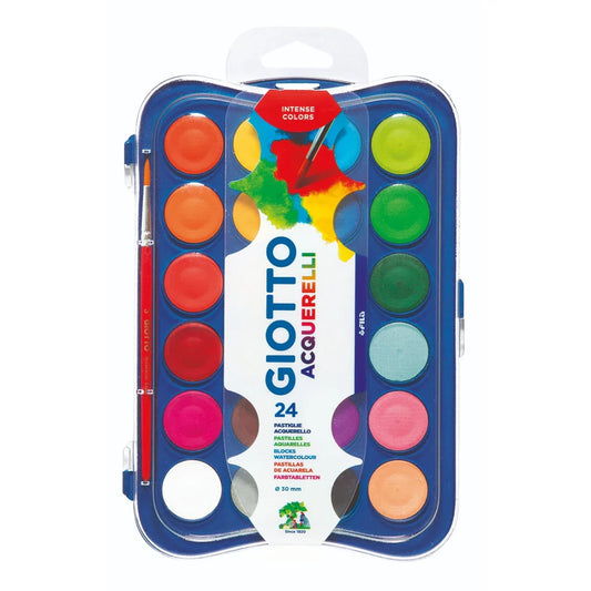 GIOTTO Watercolour Paint Set |  24 Colours + Brush