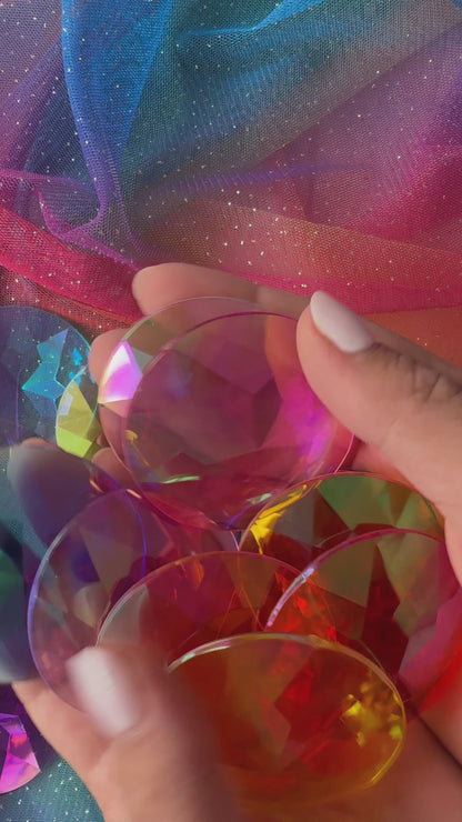 Jumbo 5cm Rainbow and Pastel Gems (12 pcs)