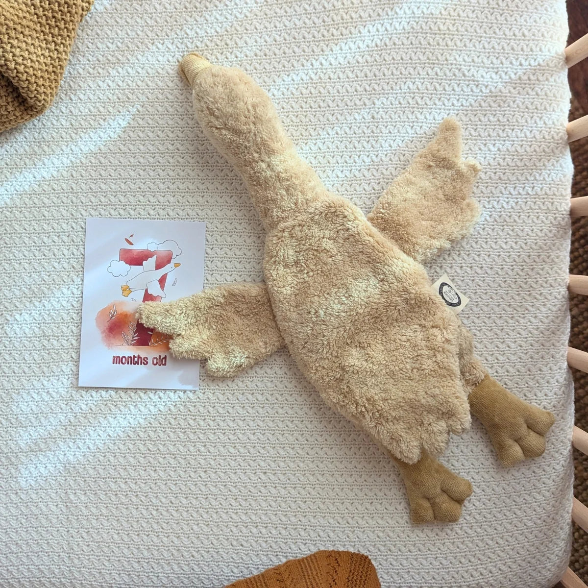 SENGER Cuddly Animal - Small Goose - Linen - Removable Heat/Cool Pack