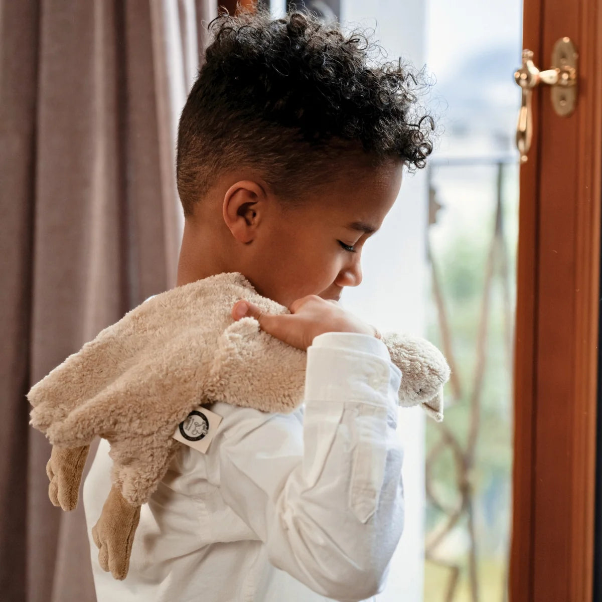 SENGER Cuddly Animal - Small Goose - Linen - Removable Heat/Cool Pack